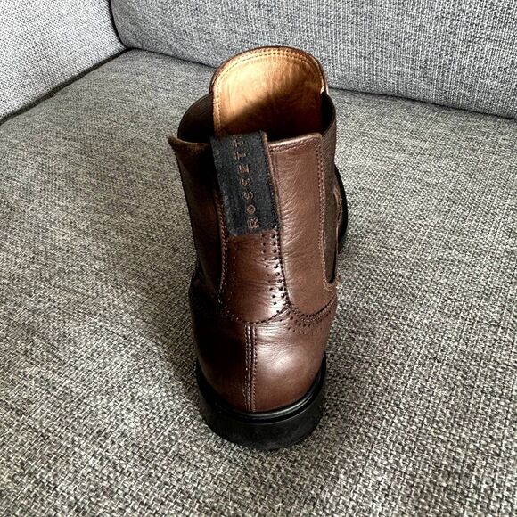 EUC Fratelli Rossetti Brown Leather Wingtip Double Monk Ankle Boots Size 36.5‎ - Picture 11 of 12